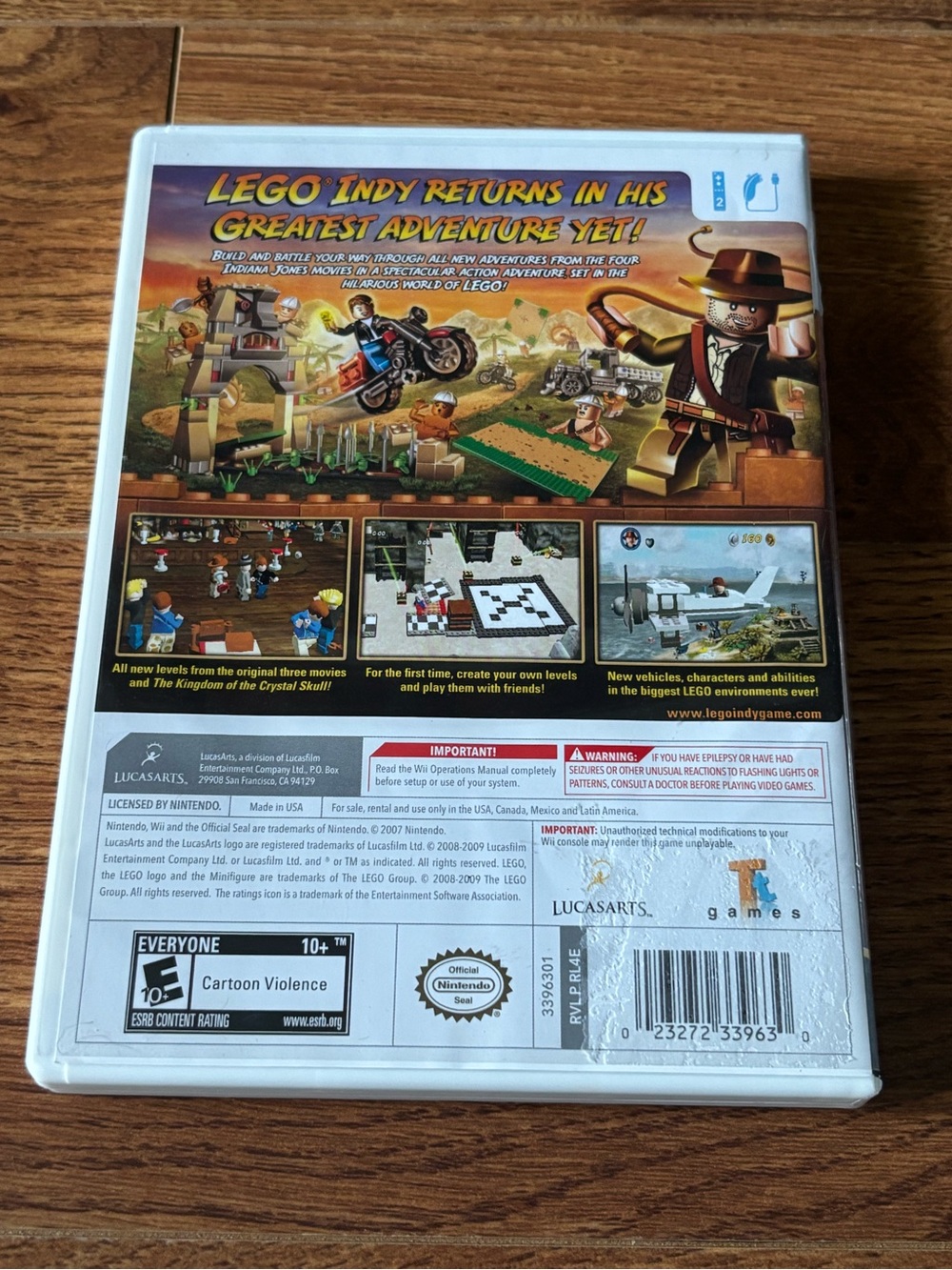 Lego Indiana Jones 2 Wii Video Game - White Case - Picture 2 of 6